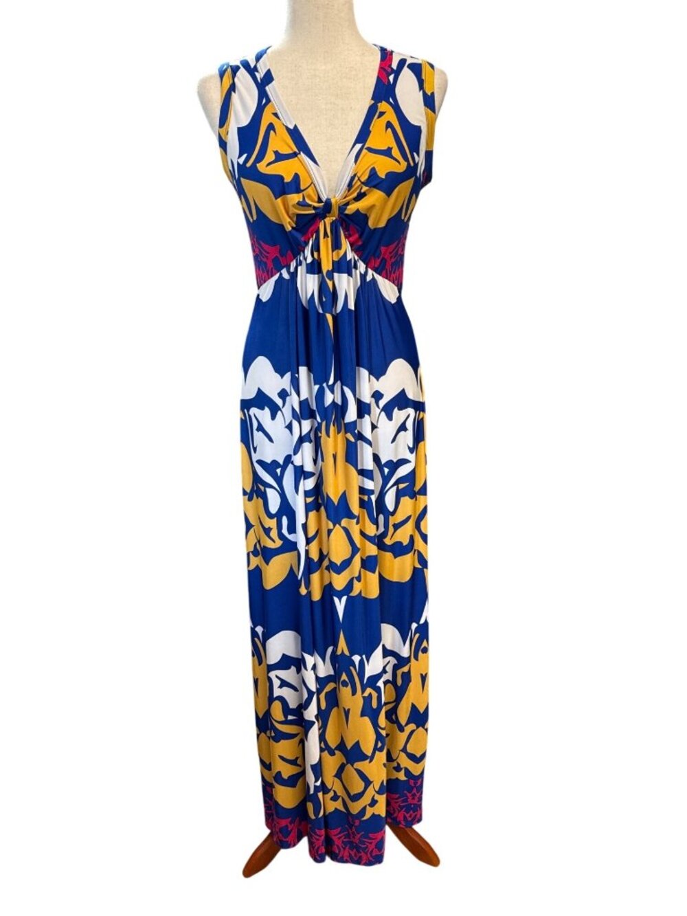 Olian Women Maxi Maternity Dress~Size L~Royal Blue Vacay Resort Outfit NWT L5 11